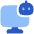 Computer Ai Robot Icon from Plump Flat Set