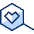 Heart Search Icon from Cyber Duotone Set | Free Download as SVG Vector and Transparent PNG | Streamline icons