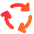 Arrows Cycle Icon from Core Gradient Set