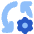Arrows Sync Settings Icon from Plump Flat Set