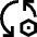 Arrows Sync Settings Nut Icon from Sharp Line Set
