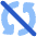 Line Arrow Synchronize Disable Icon from Plump Flat Set