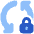 Triangle Arrow Sync Lock Icon from Plump Flat Set
