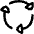 Triangle Arrows Cycle Icon from Flex Line Set