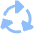 Triangle Arrows Cycle Icon from Sharp Flat Set