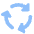 Triangle Arrows Cycle Icon from Core Flat Set