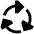 Triangle Arrows Cycle Icon from Sharp Solid Set