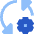 Triangle Arrows Sync Settings Icon from Sharp Flat Set