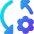 Triangle Arrows Sync Settings Icon from Core Gradient Set