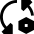 Triangle Arrows Sync Settings Nut Icon from Sharp Solid Set