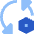 Triangle Arrows Sync Settings Nut Icon from Sharp Flat Set