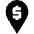 Map Pin Bank Money Dollar Sign Icon from Nova Solid Set | Free Download as SVG Vector and Transparent PNG | Streamline icons