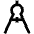 Compass Geometry Icon from Atlas Line Set