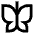 Butterfly Icon from Sharp Line Set
