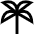 Palm Tree Icon from Sharp Line Set