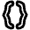 Curly Brackets Icon from Plump Remix Set