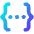 Json Programming Icon from Core Gradient Set