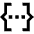 Json Programming Icon from Sharp Solid Set