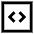 Programming Code Block Icon from Sharp Line Set