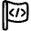 Programming Flag Icon from Plump Line Set