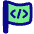Programming Flag Icon from Plump Pop Set