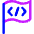 Programming Flag Icon from Core Neon Set