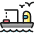 Sea Transport Ship Cargo Birds Icon from Ultimate Colors Set