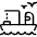 Sea Transport Ship Cargo Birds Icon from Ultimate Light Set