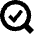 Search Check Icon from Sharp Solid Set
