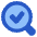 Search Check Icon from Plump Flat Set