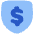 Money Shield Icon from Plump Flat Set