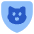 Shield Cat Pet Protect Icon from Core Flat Set