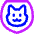 Shield Cat Pet Protect Icon from Flex Neon Set