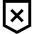 Shield Privacy Protection Off Disable Icon from Sharp Line Set