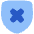 Shield Privacy Protection Off Disable Icon from Plump Flat Set