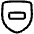 Shield Protection Moderator Remove Icon from Plump Line Set
