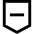 Shield Protection Moderator Remove Icon from Sharp Line Set
