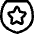 Shield Star Police Badge Icon from Flex Line Set