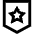 Shield Star Police Badge Icon from Sharp Line Set