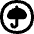 Umbrella Circle Icon from Flex Remix Set