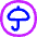 Umbrella Circle Icon from Flex Neon Set