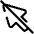 Pointer Arrow Slash Icon from Ultimate Regular Set