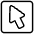 Pointer Arrow Square Icon from Ultimate Light Set