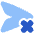 Send Cancel Undo Icon from Plump Flat Set