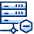 Server Network Subtract Icon from Cyber Duotone Set