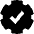 Cog Automation Gear Check Icon from Sharp Solid Set