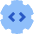 Cog Source Code Gear Icon from Sharp Flat Set