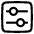 Horizontal Slider Square Icon from Plump Line Set