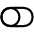 Horizontal Toggle Button Single Left Icon from Plump Line Set