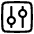 Vertical Slider Square Icon from Plump Line Set